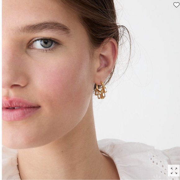 J. Crew Jewelry - Blue and White glass J. Crew Baguette Fluffy Earrings, NWT